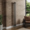 Bern 1800 x 200mm Raw Metal Double Column Vertical Traditional Radiator
