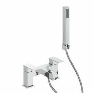 Alban Modern Bath Shower Mixer Tap with Hand Shower - Chrome
