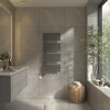 Kristiansund 1126 x 500mm Dual Fuel Gunmetal Thermostatic Touch Control Electric Heated Towel Rail