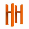 Bern Traditional Triple Column Radiator Feet - Bright Orange