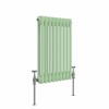Bern 600 x 425mm Pastel Green Double Horizontal Column Radiator