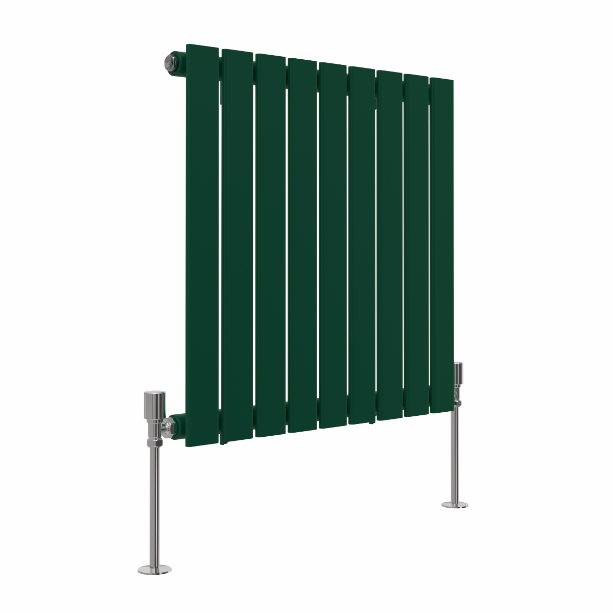 Karlstad 600 x 614mm Moss Green Single Flat Panel Horizontal Designer Radiator
