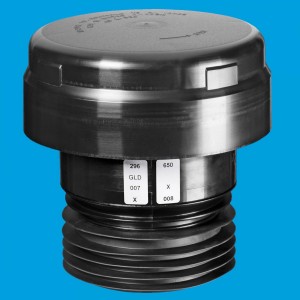 McAlpine VP100E - Push-Fit Air Admittance Valve 3" - 4" Black