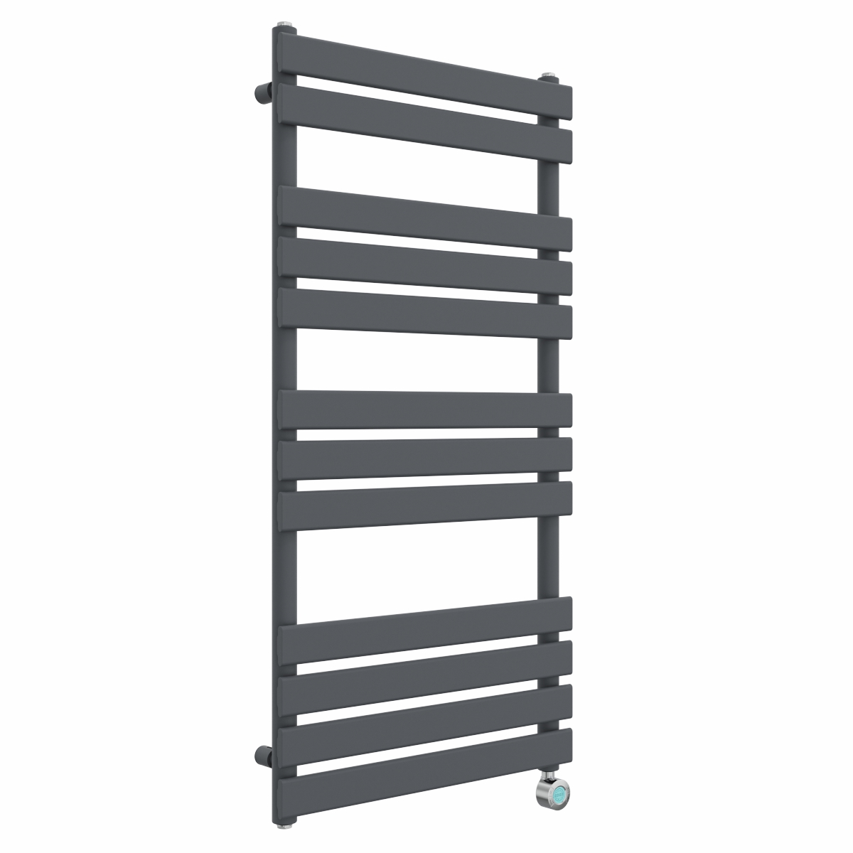 Juva 1200 x 600mm Sand Grey Flat Panel Thermostatic Touch Control Wifi Electric Heated Towel Rail