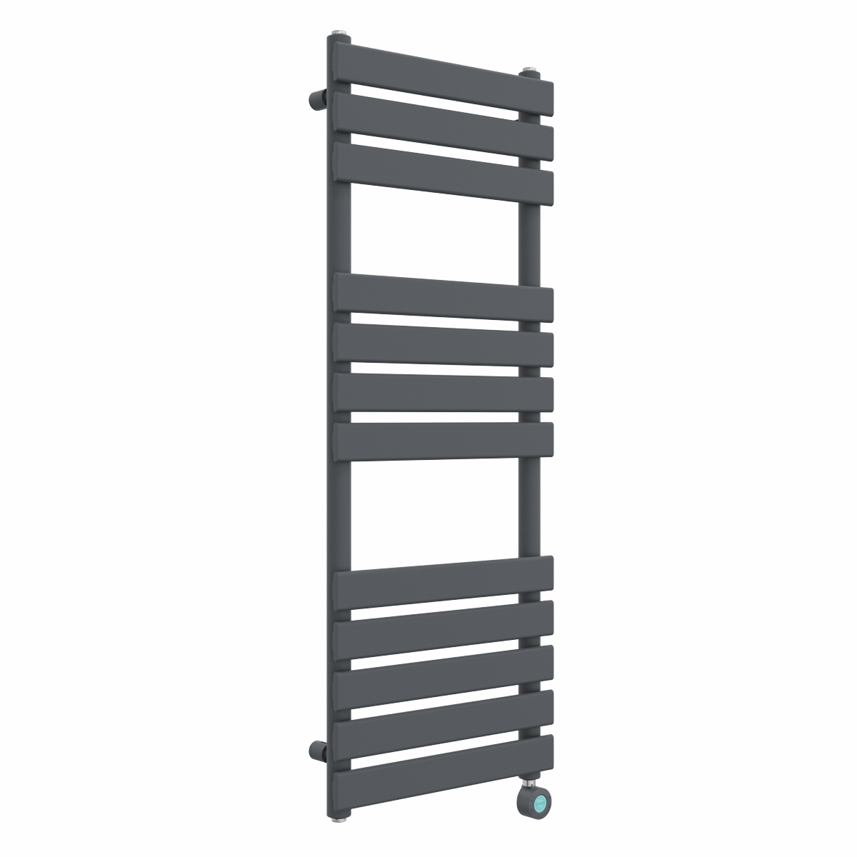 Juva 1200 x 450mm Sand Grey Flat Panel Thermostatic Touch Control Electric Heated Towel Rail