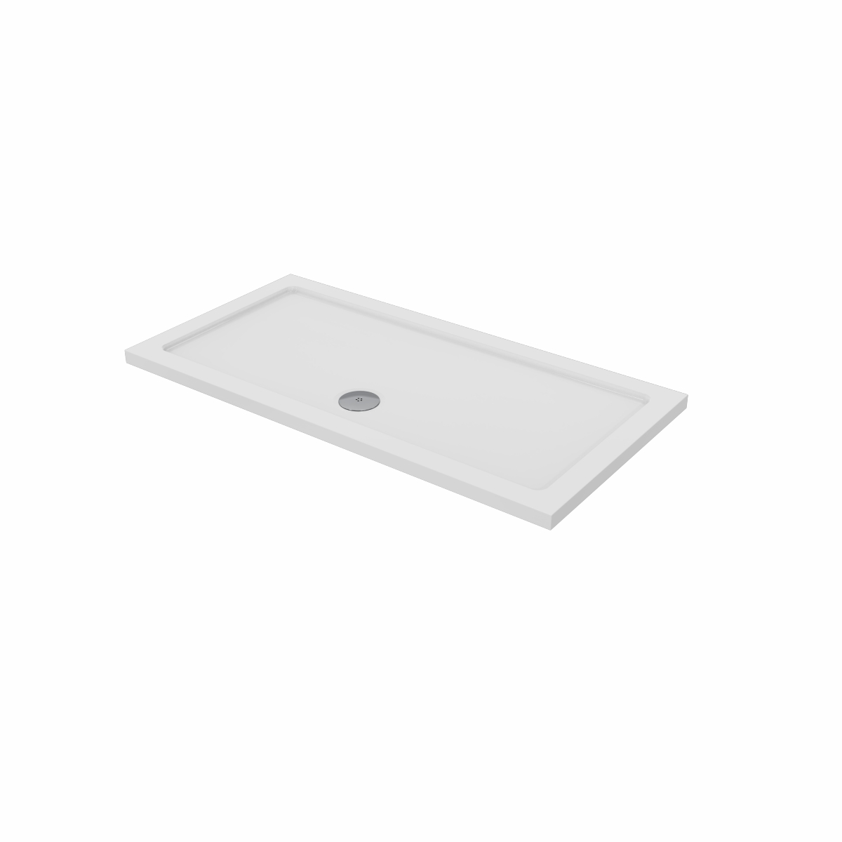 Essentials 1400 x 700mm Rectangle Stone Shower Tray White