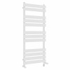 Juva 1200 x 500mm Dual Fuel White Flat Panel Simple Electric Heated Towel Rail