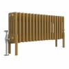 Bern 300 x 830mm Traditional Metallic Gold Horizontal Four Column Radiator