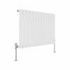 Lulea 600 x 900mm White Single Flat Panel Horizontal Radiator