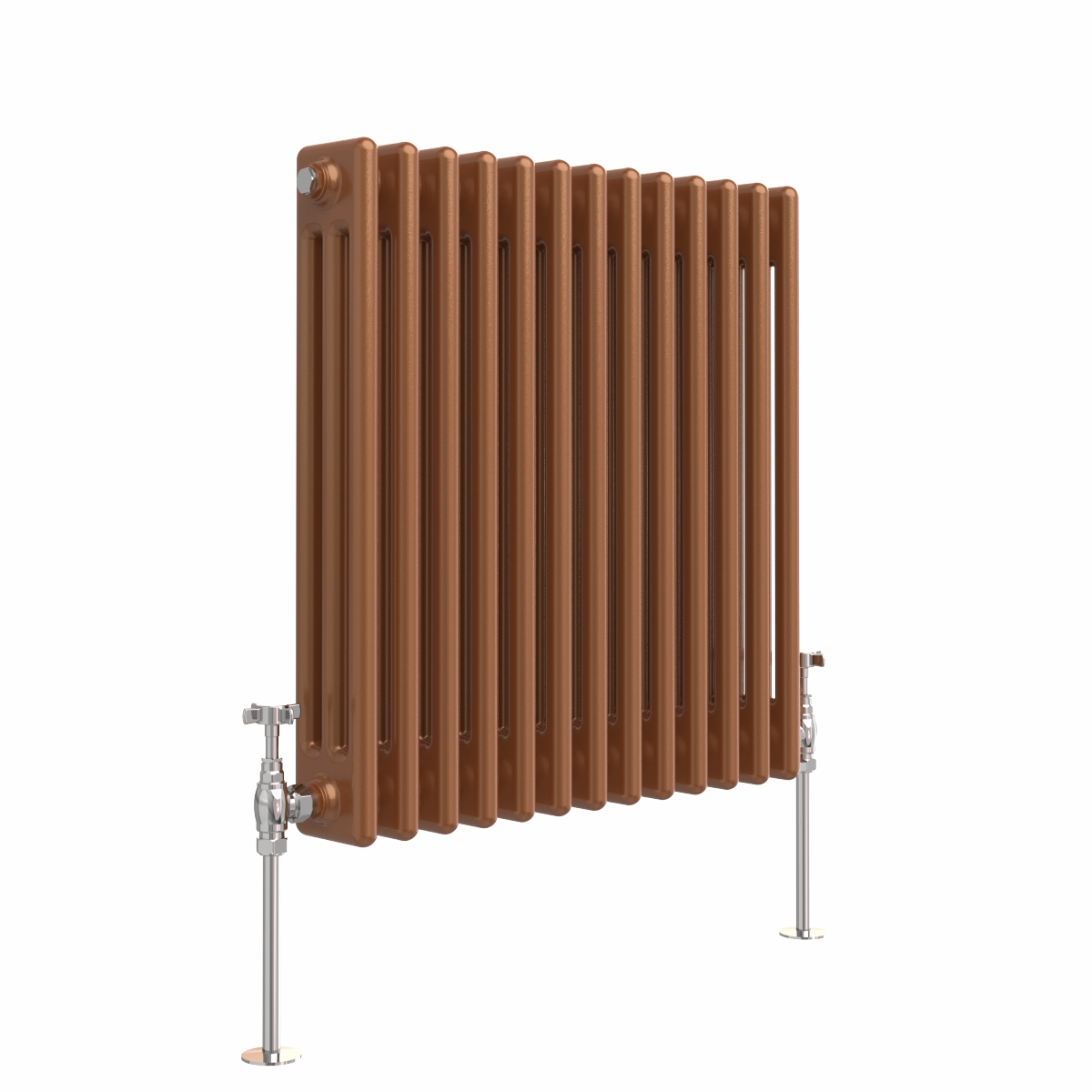 Bern 600 x 605mm Metallic Bronze Triple Horizontal Column Radiator