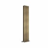 Lulea 1600 x 270mm Black Gold Double Vertical Flat Panel Designer Radiator