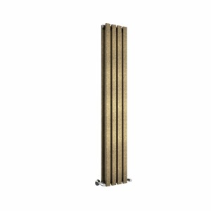 Lulea 1600 x 270mm Black Gold Double Vertical Flat Panel Designer Radiator