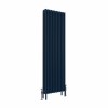 Bern 1800 x 560mm Sapphire Blue Four Column Vertical Traditional Radiator