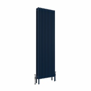 Bern 1800 x 560mm Sapphire Blue Four Column Vertical Traditional Radiator