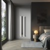 Karlstad 1800 x 417mm White Mirror Double Vertical Flat Panel Designer Radiator
