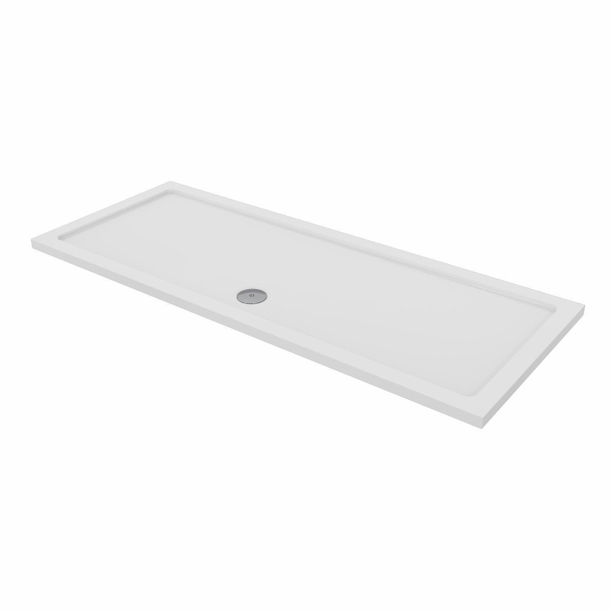 Essentials 2000 x 800mm Rectangle Stone Shower Tray White