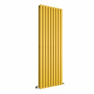 Lulea 1800 x 620mm Zinc Yellow Double Vertical Flat Panel Designer Radiator