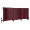 Classic  745 x 1770mm Farrow & Ball Eating Room Red Triple Column Cast Iron Radiator - 28 Sections