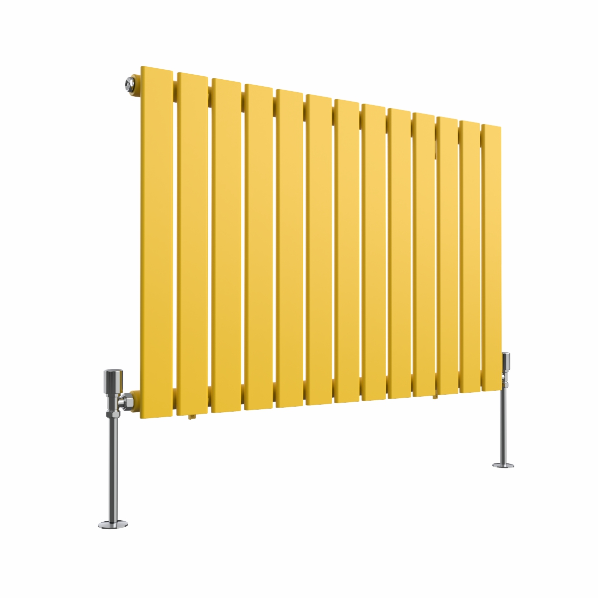 Karlstad 600 x 886mm Zinc Yellow Single Horizontal Flat Panel Designer Radiator