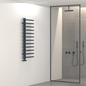 Carisa Terra L 1200 x 500mm Anthracite Designer Aluminium Towel Rail