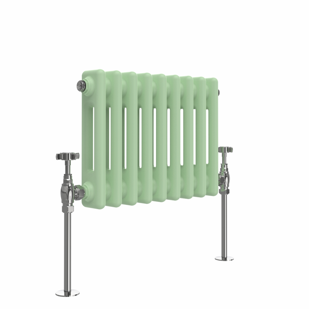 Bern 300 x 425mm Pastel Green Double Horizontal Column Radiator
