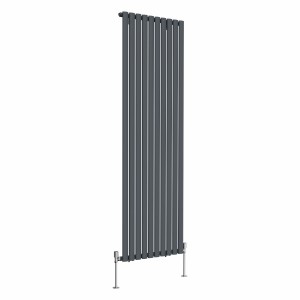 Norden 1800 x 591mm Anthracite Single Vertical Oval Tube Designer Radiator