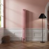 Bern 1800 x 200mm Rose Pink Four Column Vertical Traditional Radiator