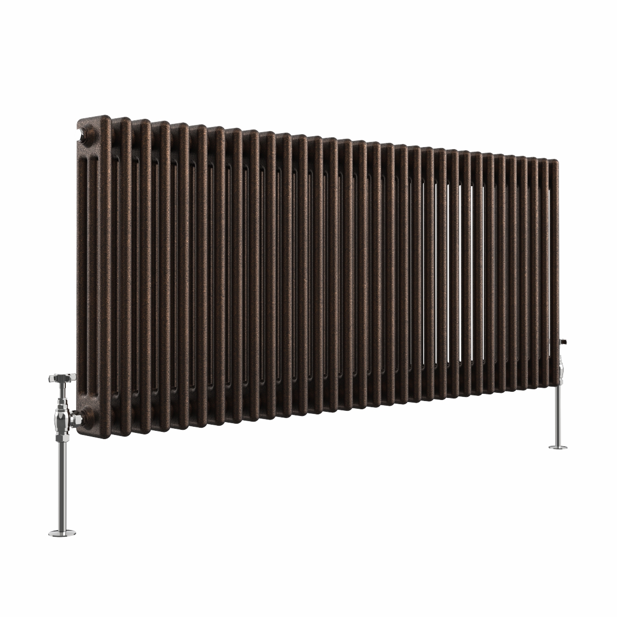 Bern 600 x 1460mm Black Copper Triple Column Horizontal Traditional Radiator