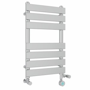 Juva 650 x 400mm Dual Fuel Chrome Flat Panel Thermostatic Touch Control Wifi Electric Heated Towel Rail