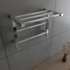 Carisa Etage 350 x 500mm Chrome Plated Designer Aluminium Towel Rail