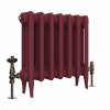 Classic  450 x 468mm  Farrow & Ball Eating Room Red Triple Column Cast Iron Radiator - 7 Sections