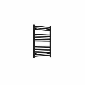Bergen 800 x 600mm Straight Black Prefilled Electric Heated Towel Rail