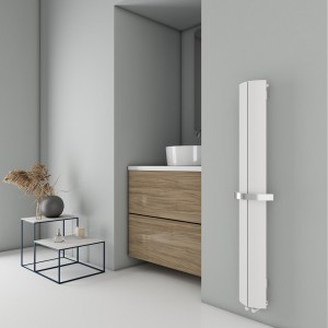 Carisa Nixie Bath 1500 x 205mm White Designer Aluminium Radiator