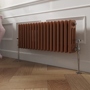 Bern 300 x 830mm Metallic Bronze Triple Horizontal Column Radiator