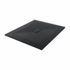 Terra - 1200x1000mm Slate Effect Rectangle Shower Tray Black