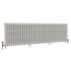 Classic  745 x 2514mm Porcelain White Triple Column Cast Iron Radiator - 40 Sections