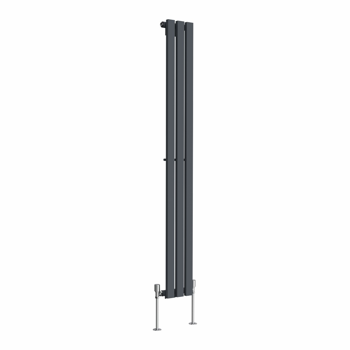 Lulea 1600 x 200mm Anthracite Single Vertical Flat Panel Radiator