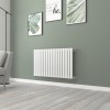 Norden 600 x 1004mm White Single Horizontal Oval Tube Designer Radiator