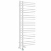 Solberg 1250 x 500mm White Dual Fuel Towel Rail with Chrome Touch Control Thermostat - 600W