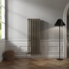 Bern 1500 x 560mm Black Gold Triple Column Vertical Traditional Radiator