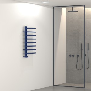 Carisa Terra L 800 x 500mm Navy Blue Designer Aluminium Towel Rail