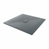 Terra - 1000x1000mm Slate Effect Square Shower Tray Anthracite