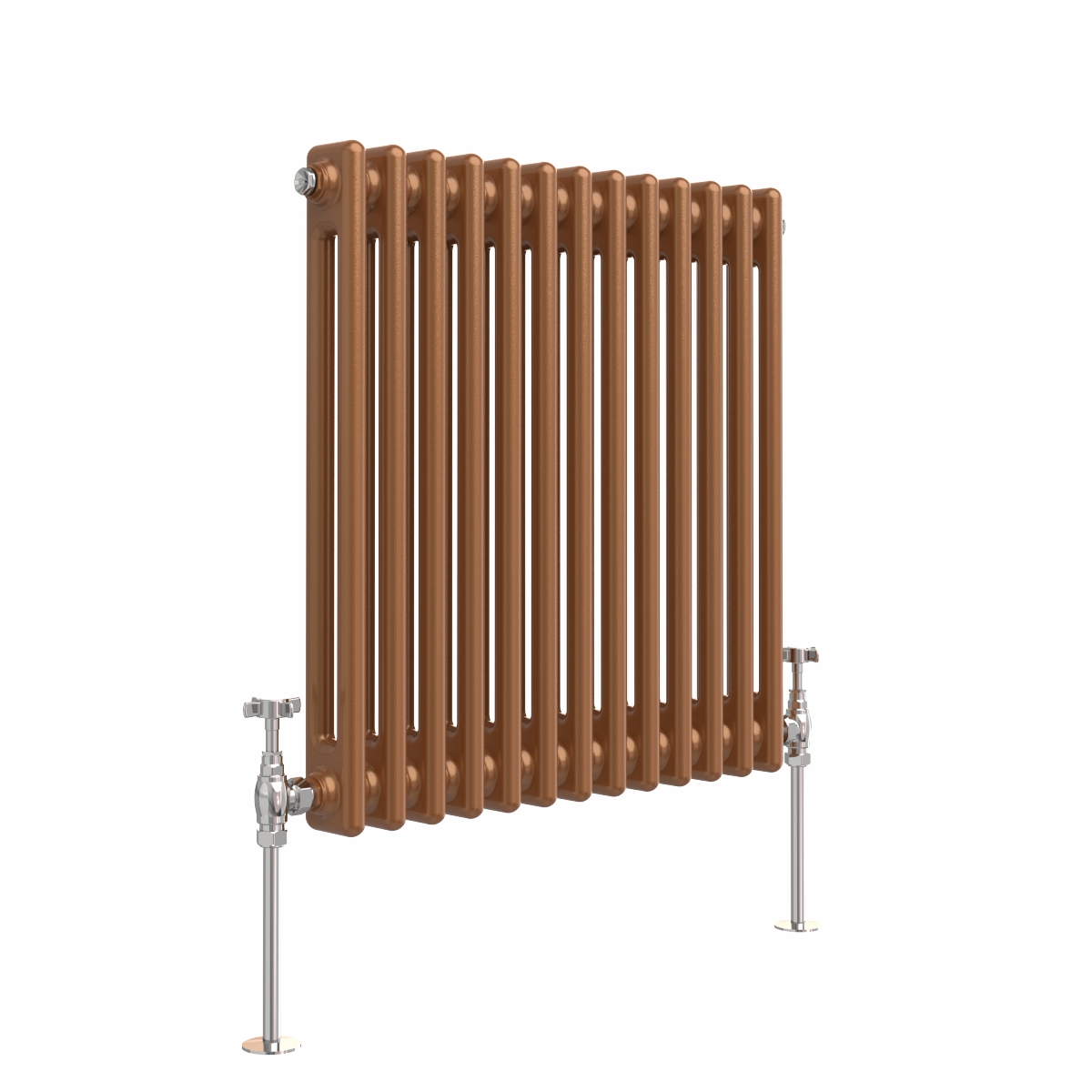 Bern 600 x 605mm Metallic Bronze Double Horizontal Column Radiator