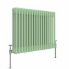 Bern 600 x 830mm Pastel Green Triple Horizontal Column Radiator