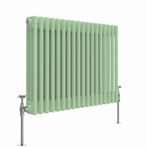 Bern 600 x 830mm Pastel Green Triple Horizontal Column Radiator