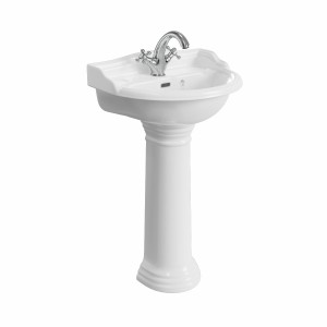 Dorchester 500mm 1 Tap-Hole Basin with Full Pedestal