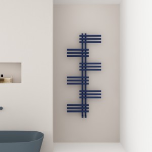 Carisa Unico 1296 x 500mm Navy Blue Designer Aluminium Towel Rail