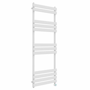 Juva 1600 x 600 mm White Flat Panel Thermostatic Touch Control Wifi Electric Heated Towel Rail