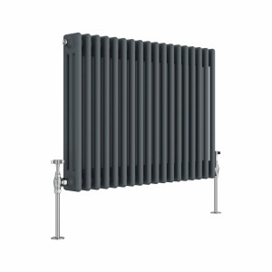 Bern 600 x 830mm Anthracite Triple Column Horizontal Traditional Radiator