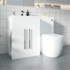 Calm White Left Hand Combination Vanity Unit Basin L Shape with Back to Wall Cordoba Toilet & Soft Close Seat & Concealed Cistern - 1100mm